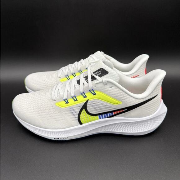 Nike Air Zoom Pegasus 39 PRM White Volt Racer Blue Running DX1627-100 Men's 13 - Picture 1 of 4